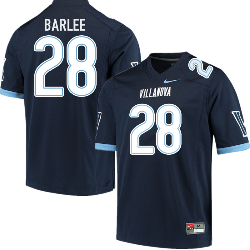 Men #28 Dee Wil Barlee Villanova Wildcats College Football Jerseys Sale-Navy